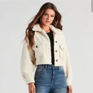 Teddy cropped jacket